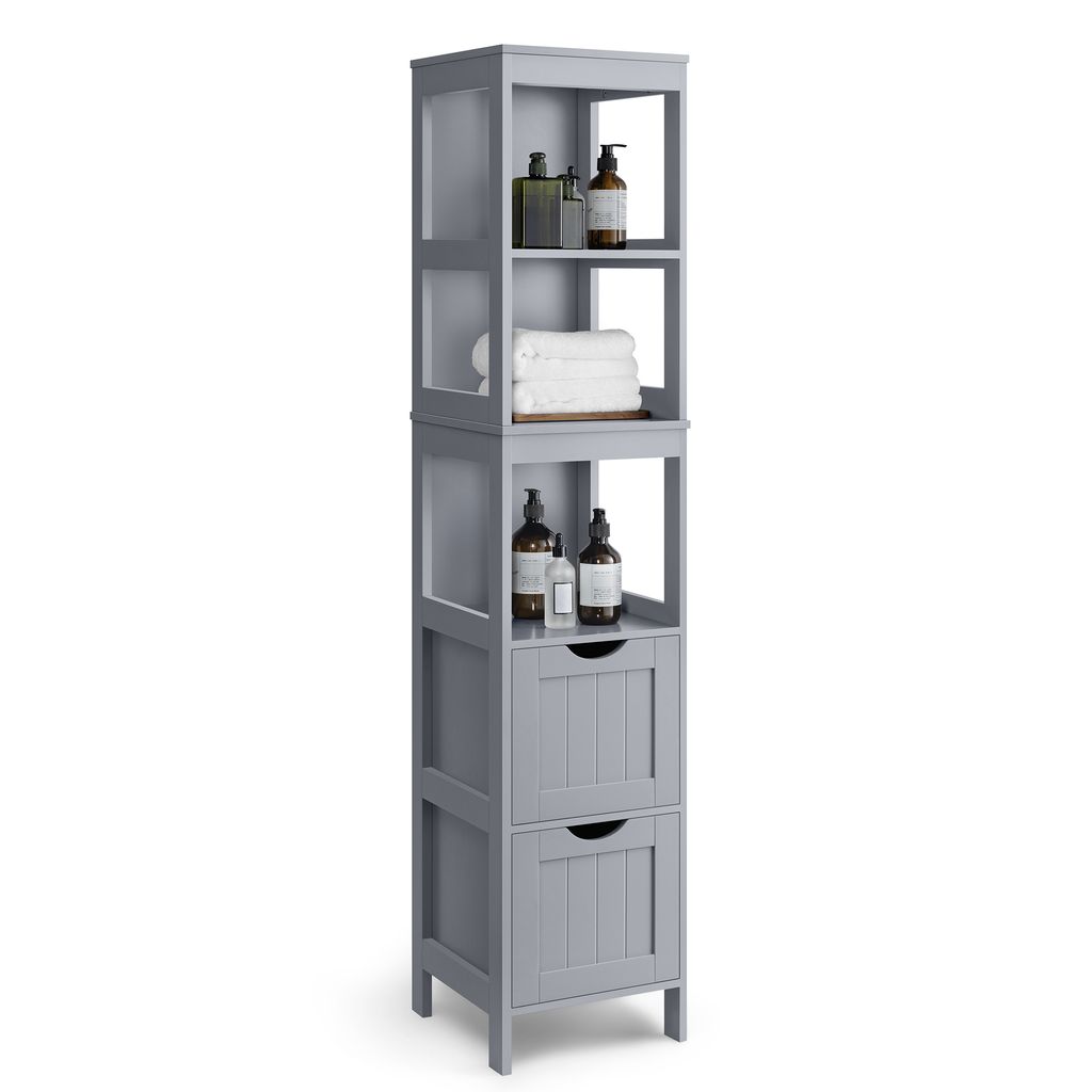 VASAGLE Hochschrank Badezimmer, Badezimmerschrank schmal, 2 Produktbild 