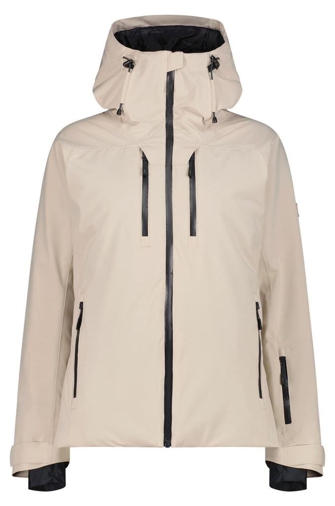 CMP Damen Stretch Skijacke Clima Protect mit Kapuze beige Produktbild 