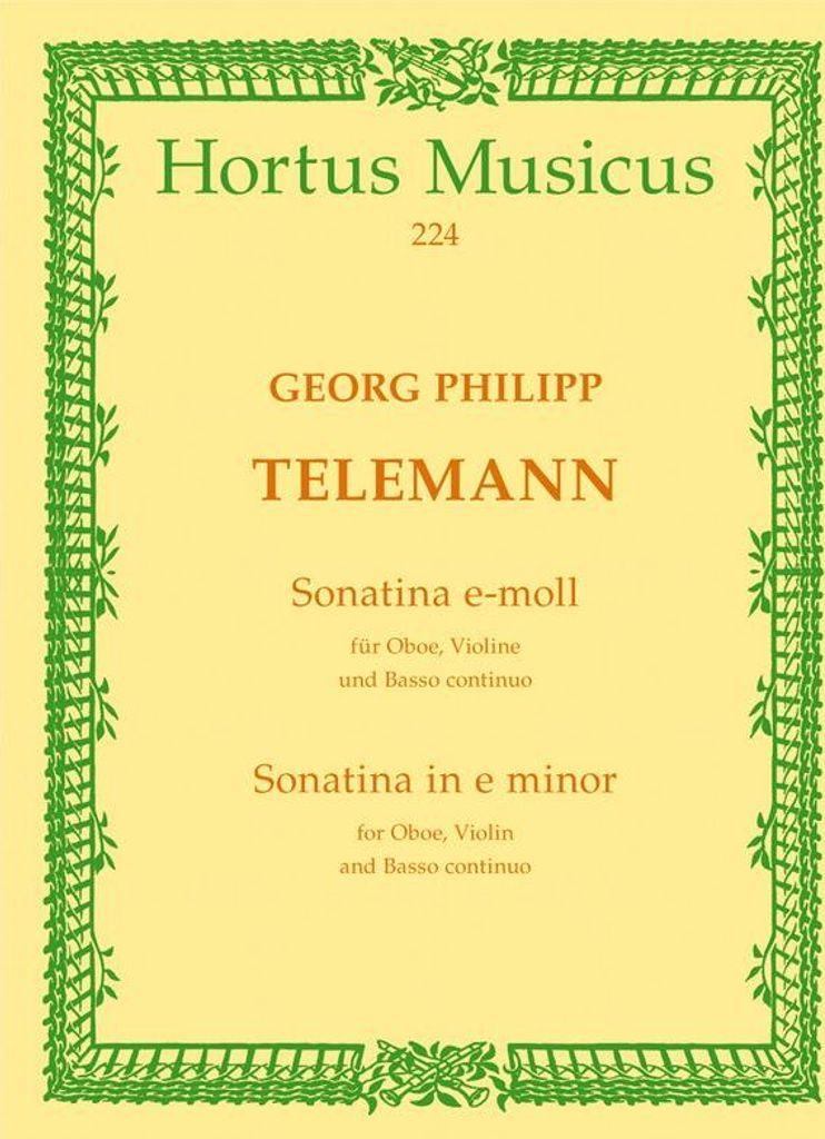 Sonatina e-Moll für Oboe, Violine und Bc
