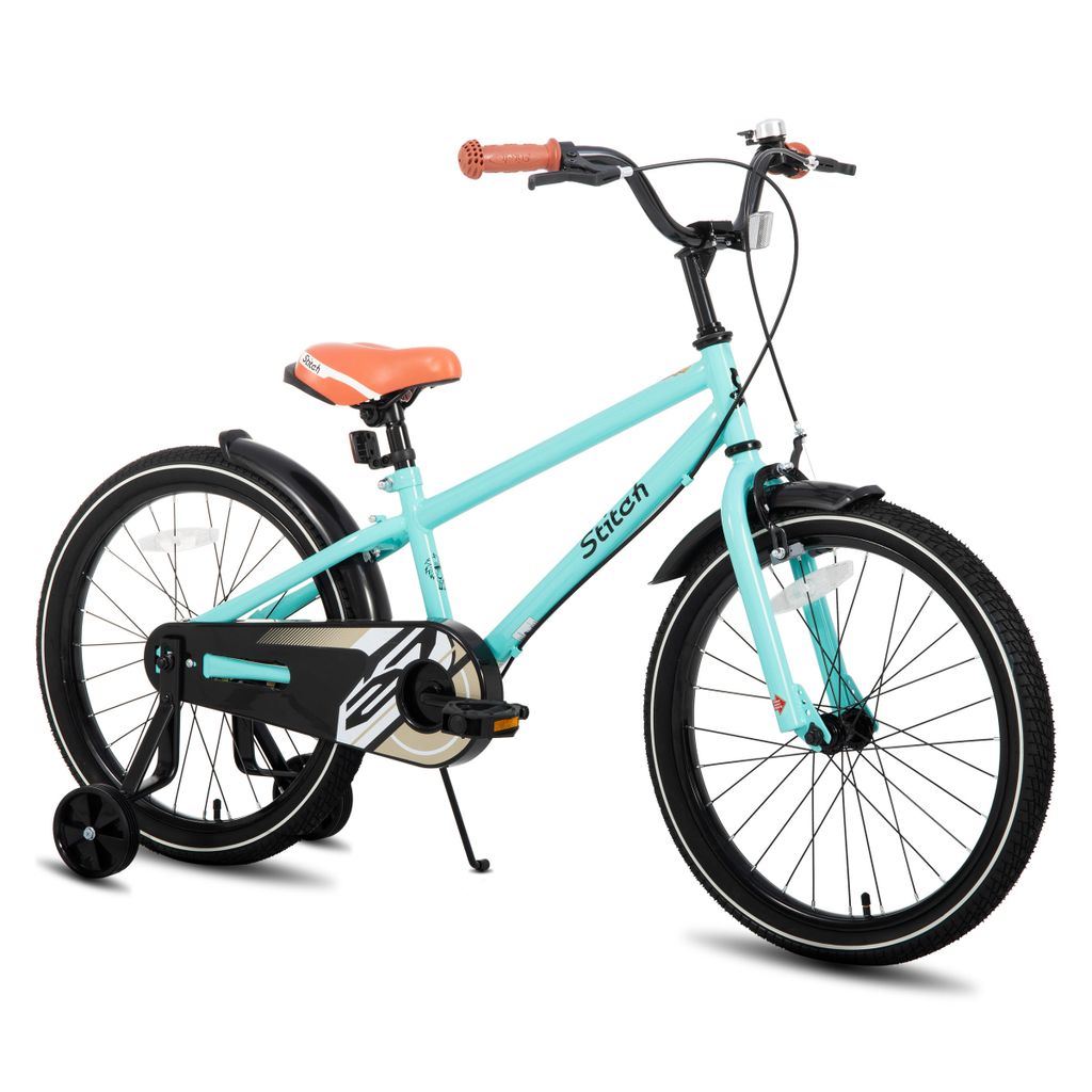 STITCH 12/14/16/18/20 Zoll Kinderfahrrad für 2-11 Jahr Jungen Mädchen,mit Stützräder, Kotflügel, Front and rear dual brakes, Reflektorplatte, ...