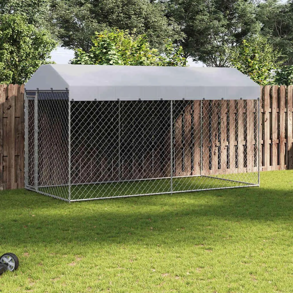 vidaXL Chenil d'extérieur avec toit - Enclos spacieux 382x192x225 cm