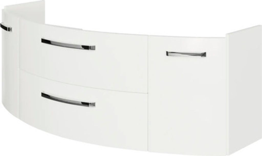 Jungborn Waschtischunterschrank VENTITRE BxHxT 140 x 49,2 x 48 cm Frontfarbe weiß hochglanz