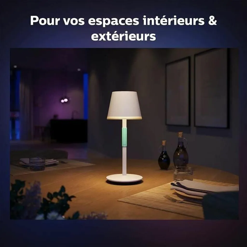 Lampe de bureau design Philips métal blanc robuste 220V éclairage