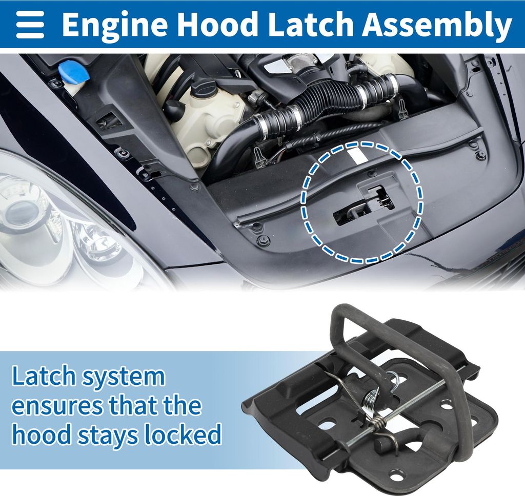 Haubenschloss Montage Für Volkswagen Tiguan M K2 2019-2023 Motor Hauben Riegelschloss Entriegelung Nr.5NA823186C 1Stk