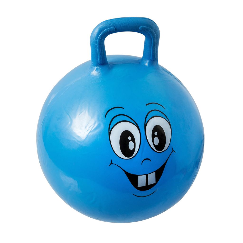 Idena Hüpfball Happy Face blau, 1 St.