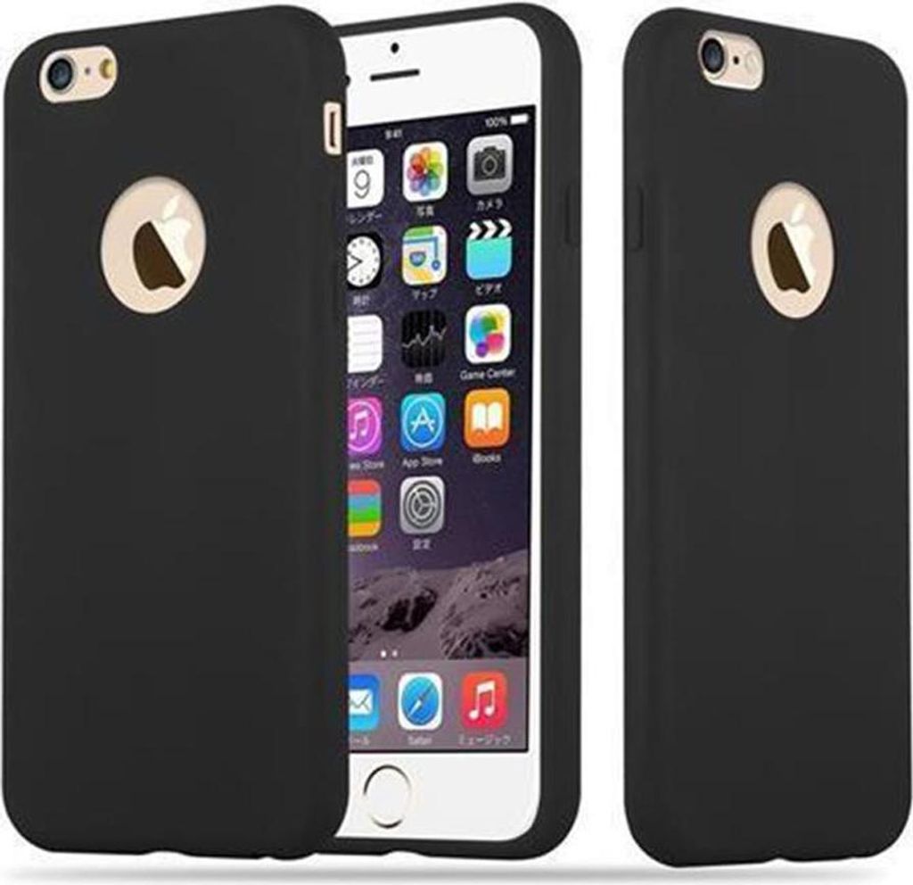Cadorabo Hülle für Apple iPhone 6 / 6S Schutzhülle in Schwarz Handyhülle TPU Silikon Etui Case Cover