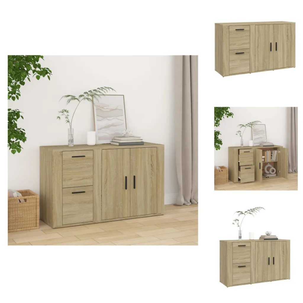 vidaXL Credenza Legno Multistrato 100x33x59,5 cm | Rovere Sonoma