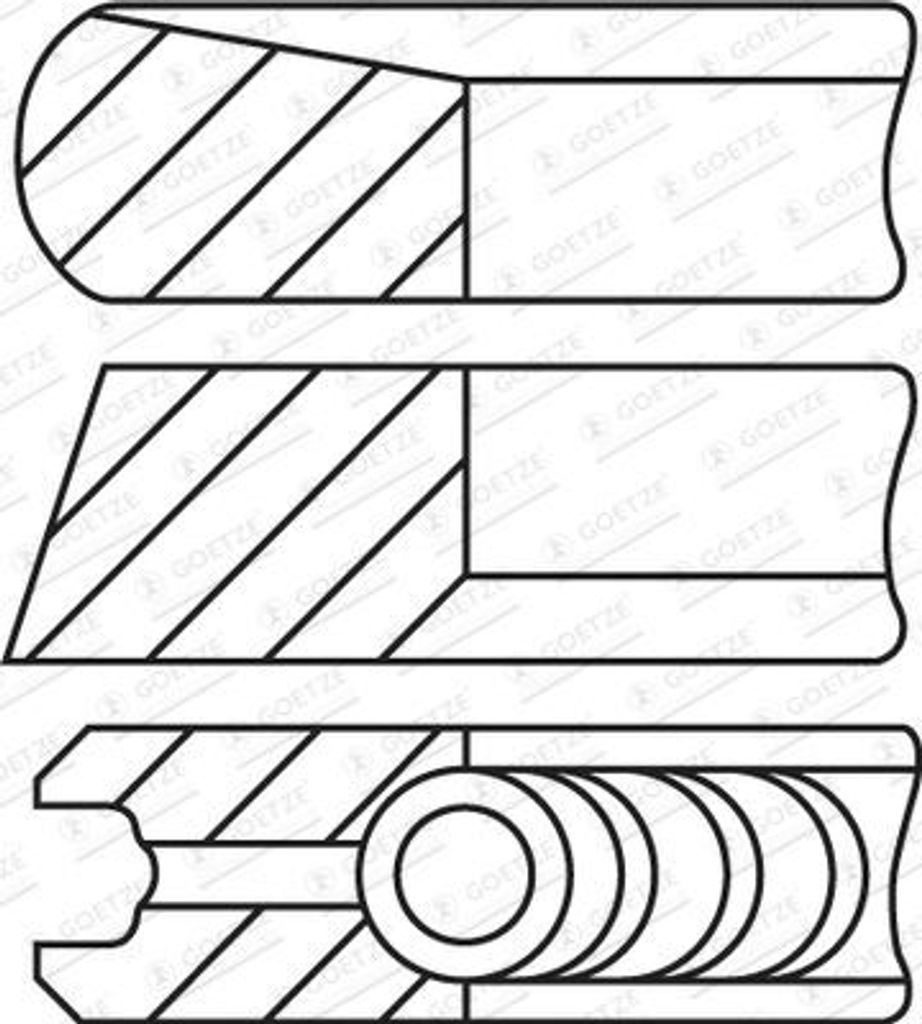 GOETZE ENGINE Kolbenringsatz 08-435200-00