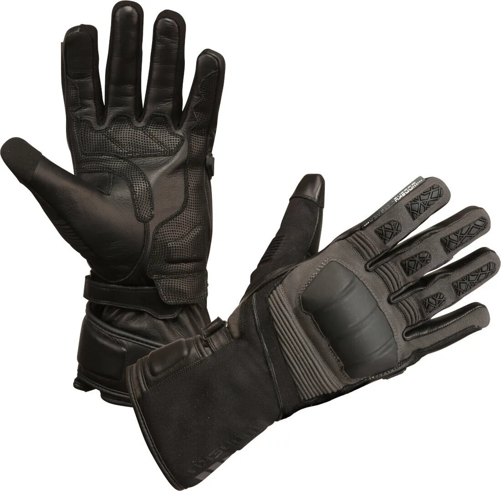 Gants de Moto Mi-Saison Modeka Black Ridge Noir et Gris pour Homme 11