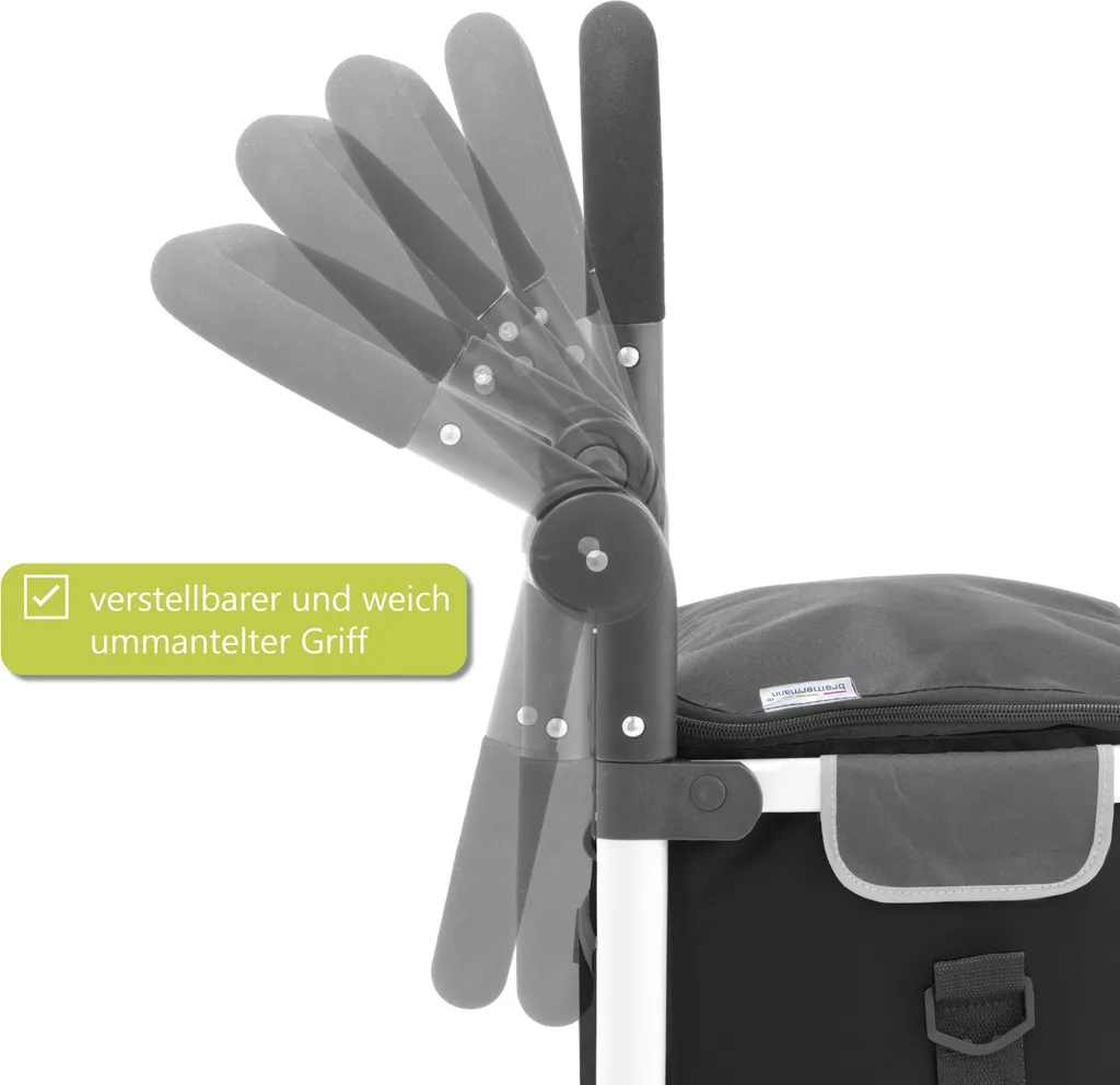 Chariot de courses pliable noir JEEBEL bremermann - Structure robuste - 8