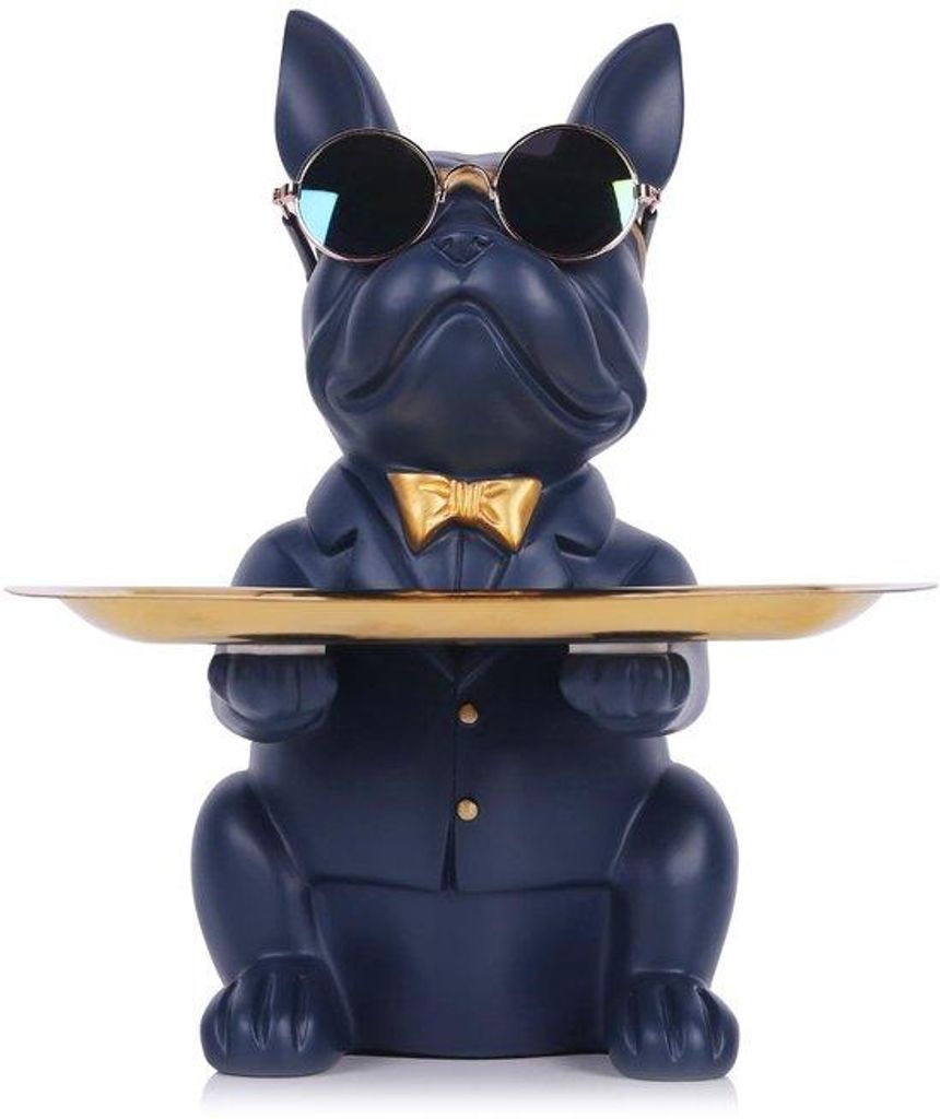 Blaues Meer-Harzdiplom mit Bulldog, Accessoire, Halsketten, Schlüsselhänge, Schatzinsel, Dekorationsplatte