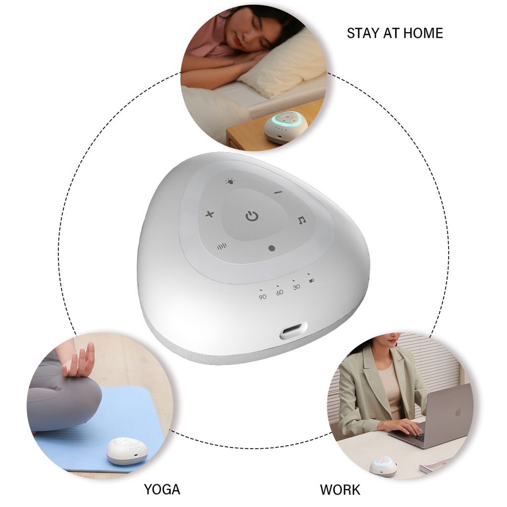 Lemnoi White Noise Machine – 22 Sounds, Nachtlicht & Bluetooth