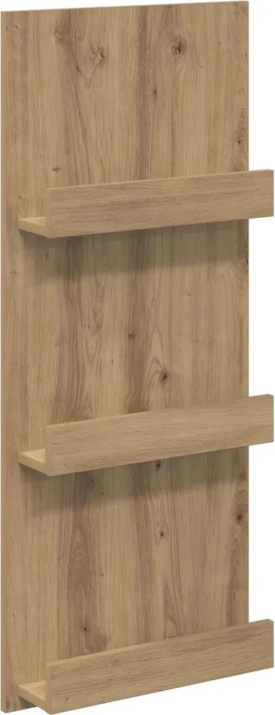 SYFAX Scaffale Salvaspazio 43x11x102 cm Rovere - Organizer Riviste Top