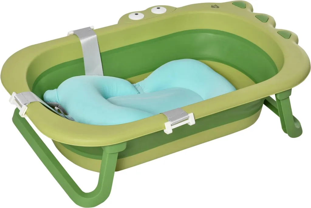 Baignoire pour nouveau-né pliable de 50 litres avec réducteur moelleux