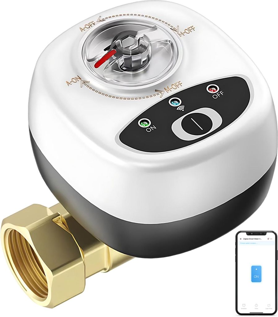 EWeLink WiFi Watervalve Automatic Switch Intelligent Ball Valve IP65 Waterproof Rating Wireless Remote APP Control Compatible with Alexa Google Ass...