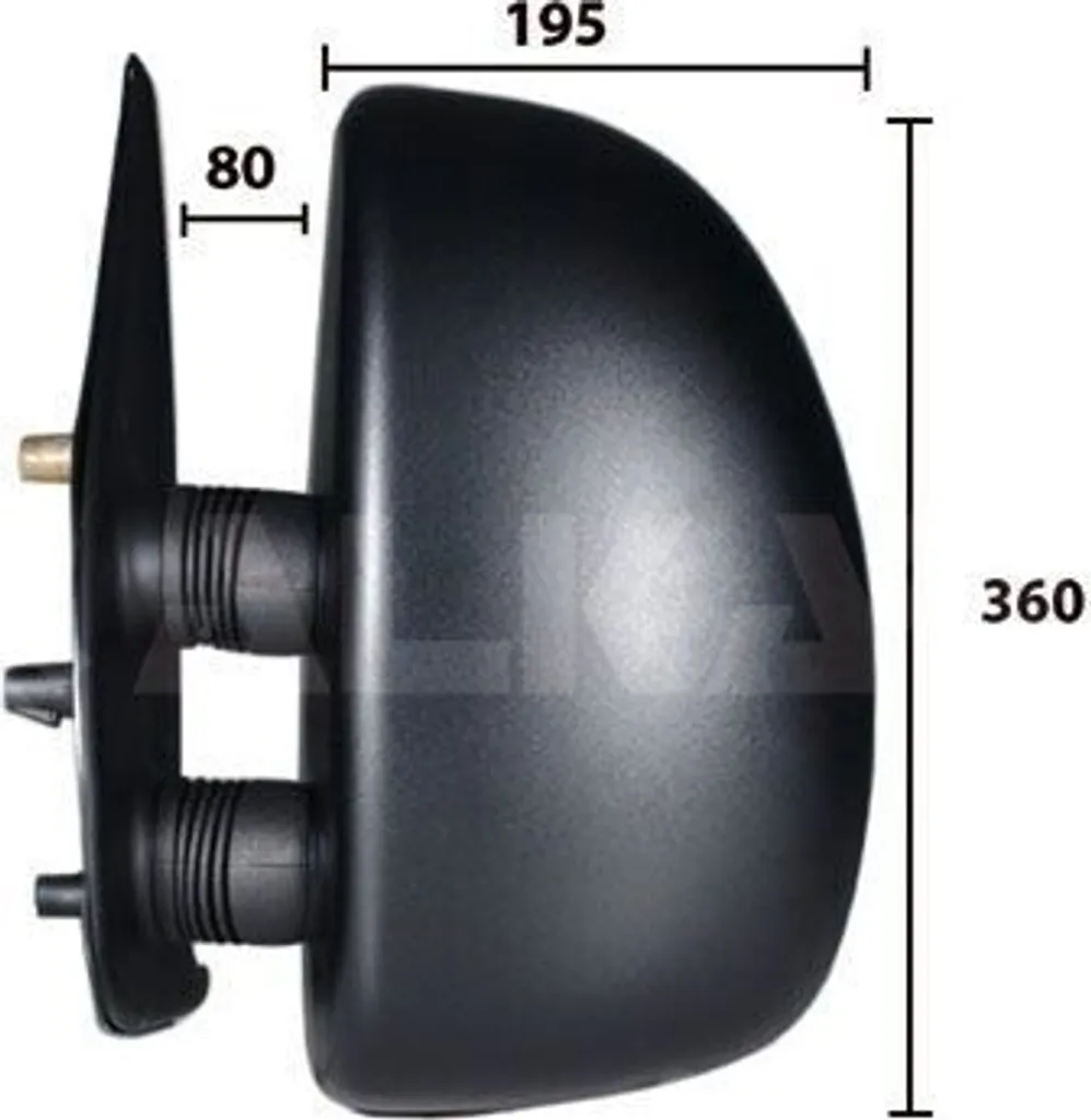 Rétroviseur ALKAR 9225921 avec miroir convexe pour Boxer et Ducato