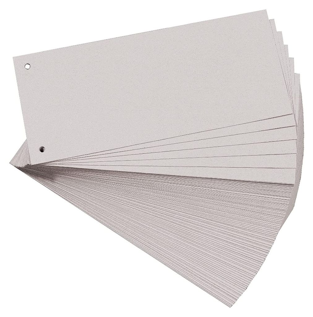 EXACOMPTA Trennstreifen Recycling 105 x 240 mm grau 100 Produktbild 