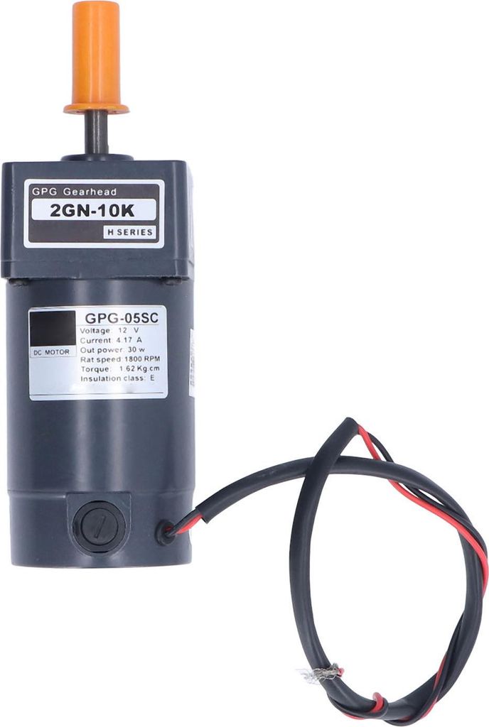 Gleichstrom-Getriebemotor, langsam drehzahlverstellbar, Mikromotor für kleines Spielzeug, Aluminiumlegierung, 30 W, 12 V, 1800 U/min, 4,17 A