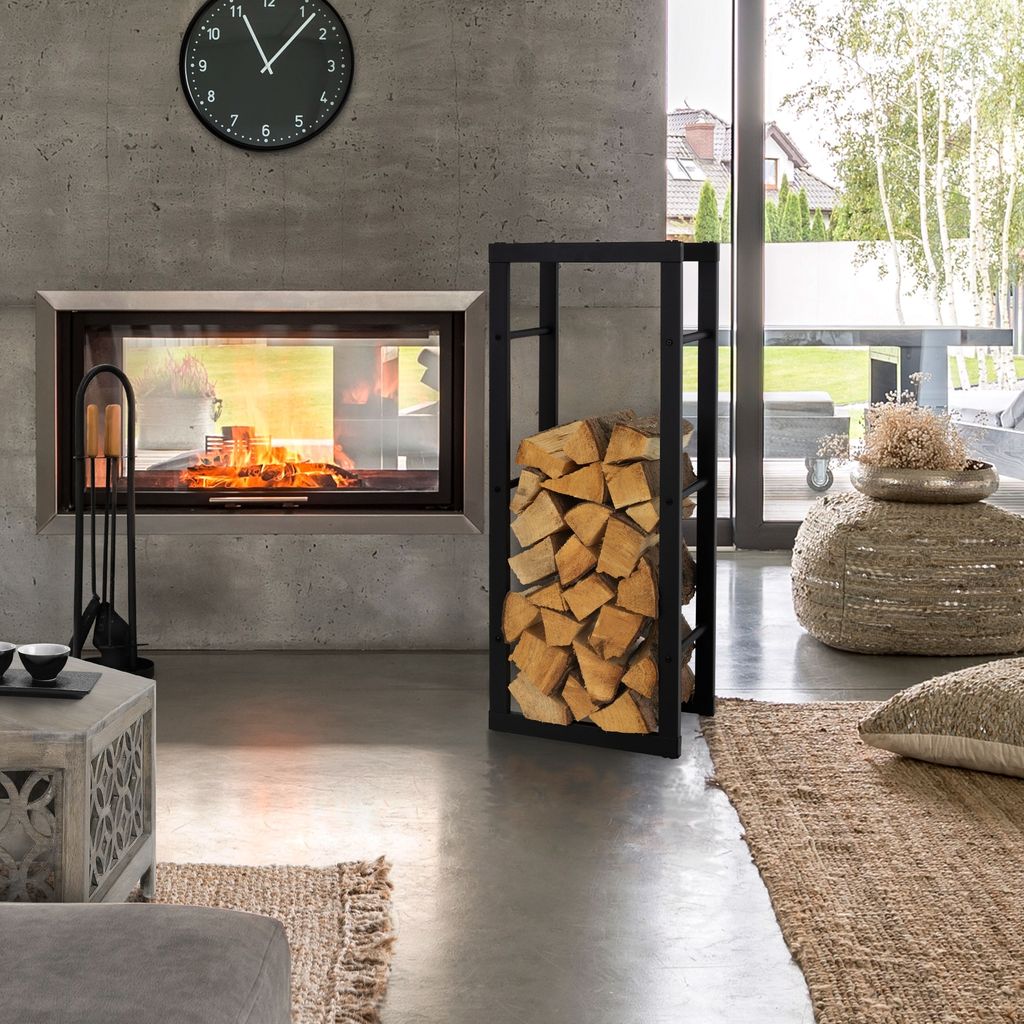 Stojak na drewno opałowe ML-Design wykonany z metalu, Zdjęcie produktu 
