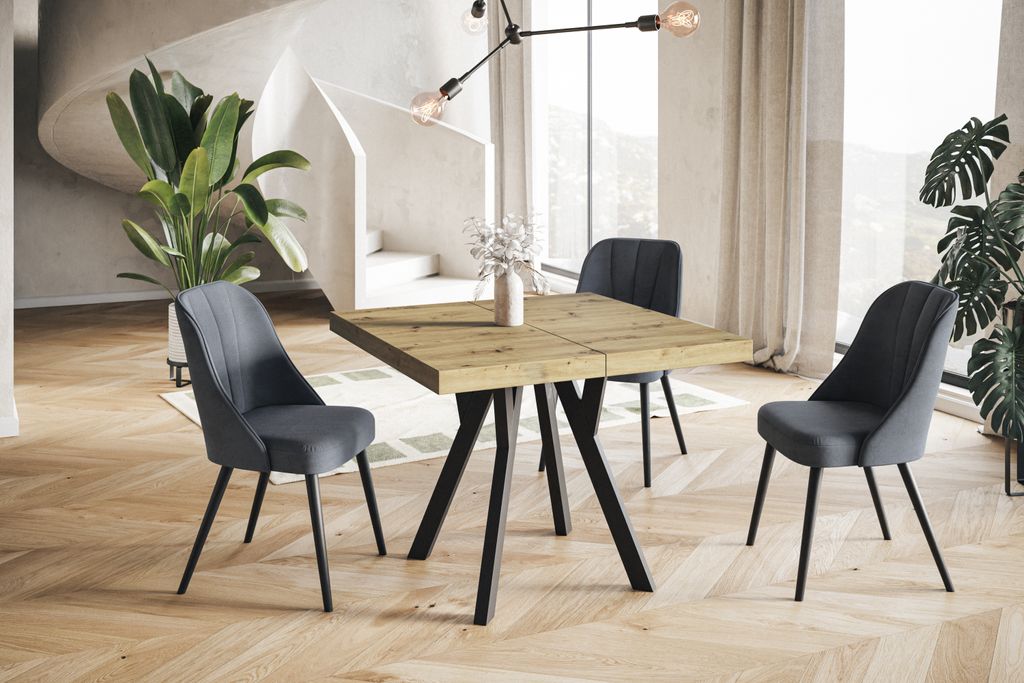 Quadratischer Esszimmertisch RICO, ausziehbarer Tisch, Produktbild 2