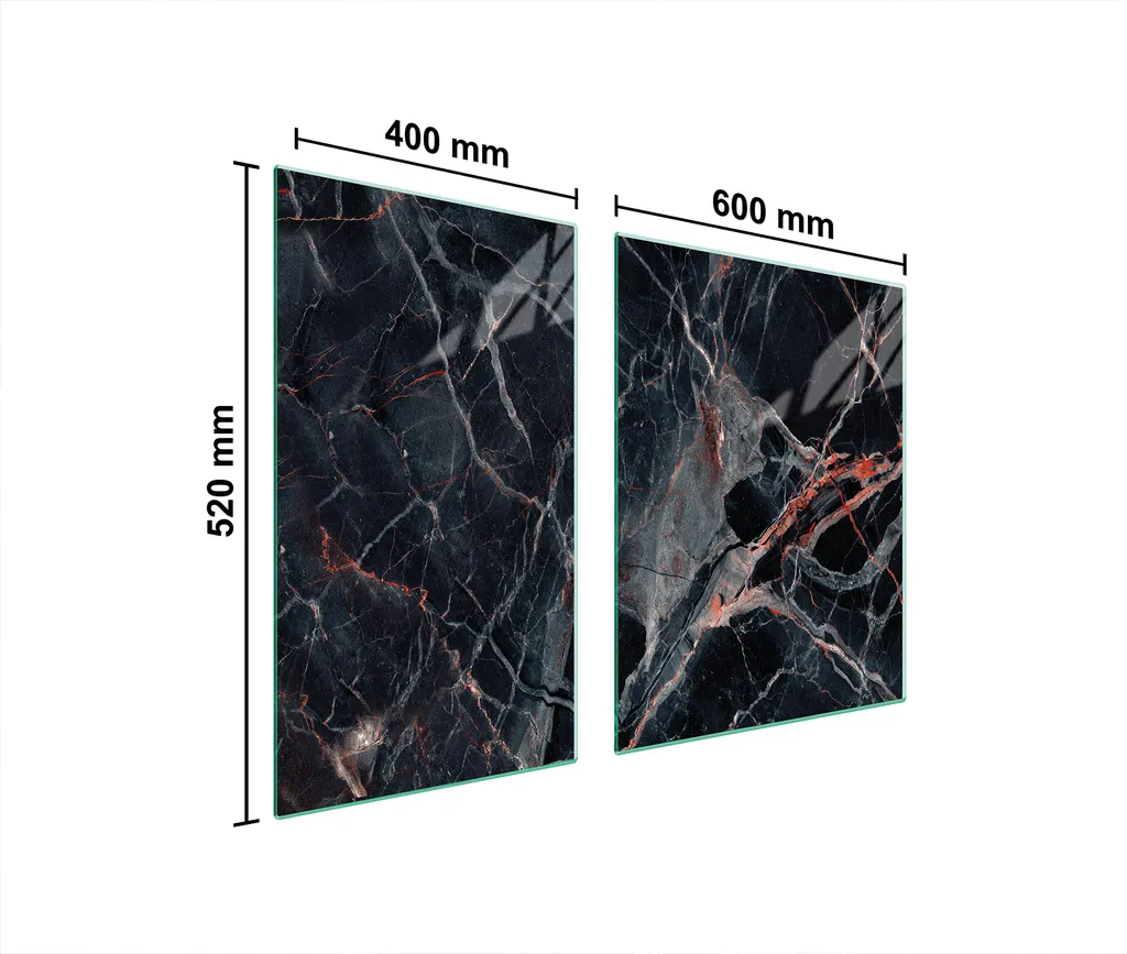 Copri Piano Cottura Ceramica e Vetro | Tagliere Marmo Nero 100x52 cm