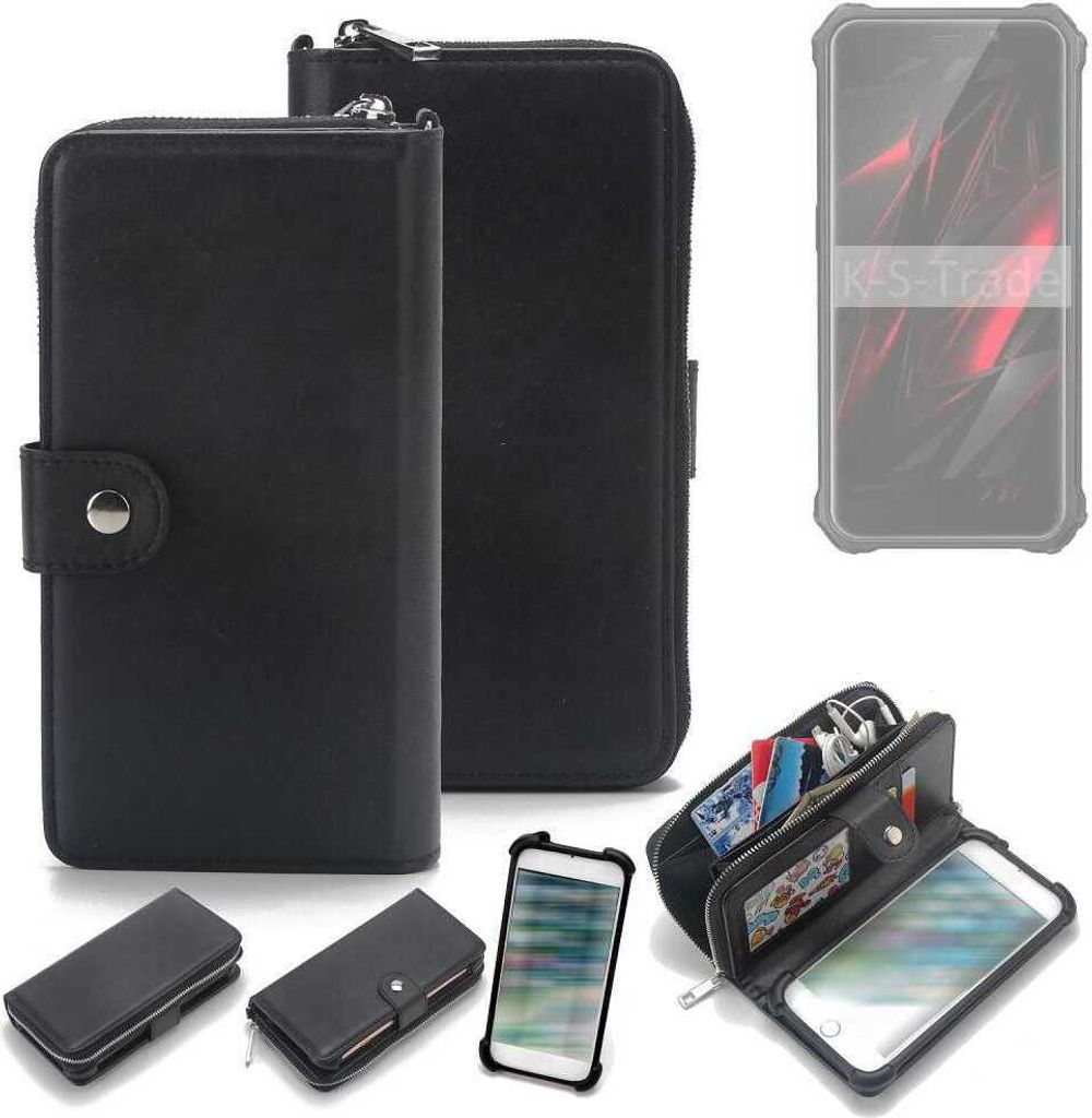 K-S-Trade 2in1 Handyhülle Schutzhülle kompatibel mit FOSSiBOT F101 Pro & Portemonnee Cover Handy Hülle Case Etui Geldbörse Wallet Bookstyle