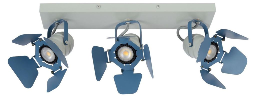 Lucide PICTO Deckenleuchte Kinderzimmer 3x GU10 Leuchtmittel Blau Deckenstrahler
