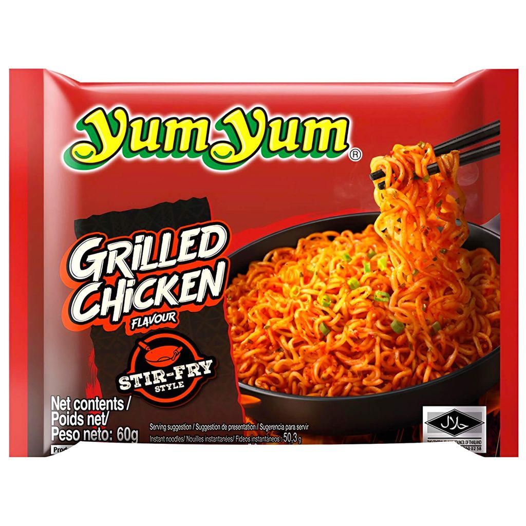Yum Yum Instant Nudeln mit Grillhähnchengeschmack Stir Fry Produktbild 