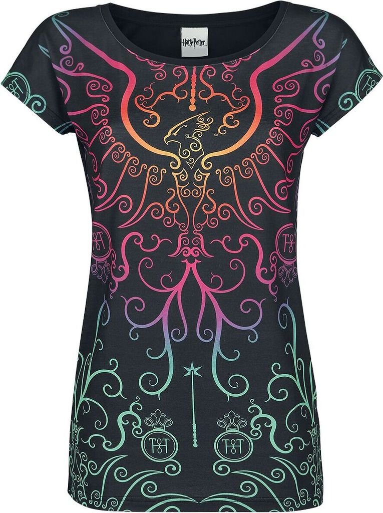 Harry Potter T-Shirt Damen Phönix schwarz 3XL