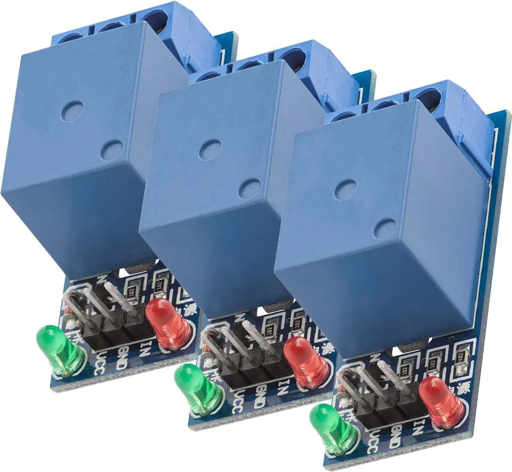 Module Relais 5V KF-301 AZ-Delivery à Déclenchement Bas, Lot de 3