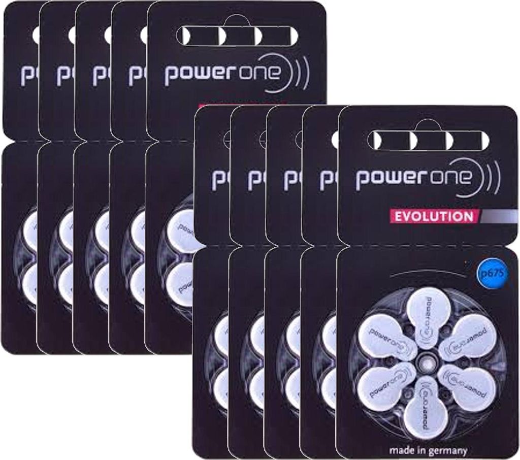 Varta 10x Power One EVOLUTION Gr. 675 Hörgerätebatterien 1,45V 6er Blister PR44 Blau p675