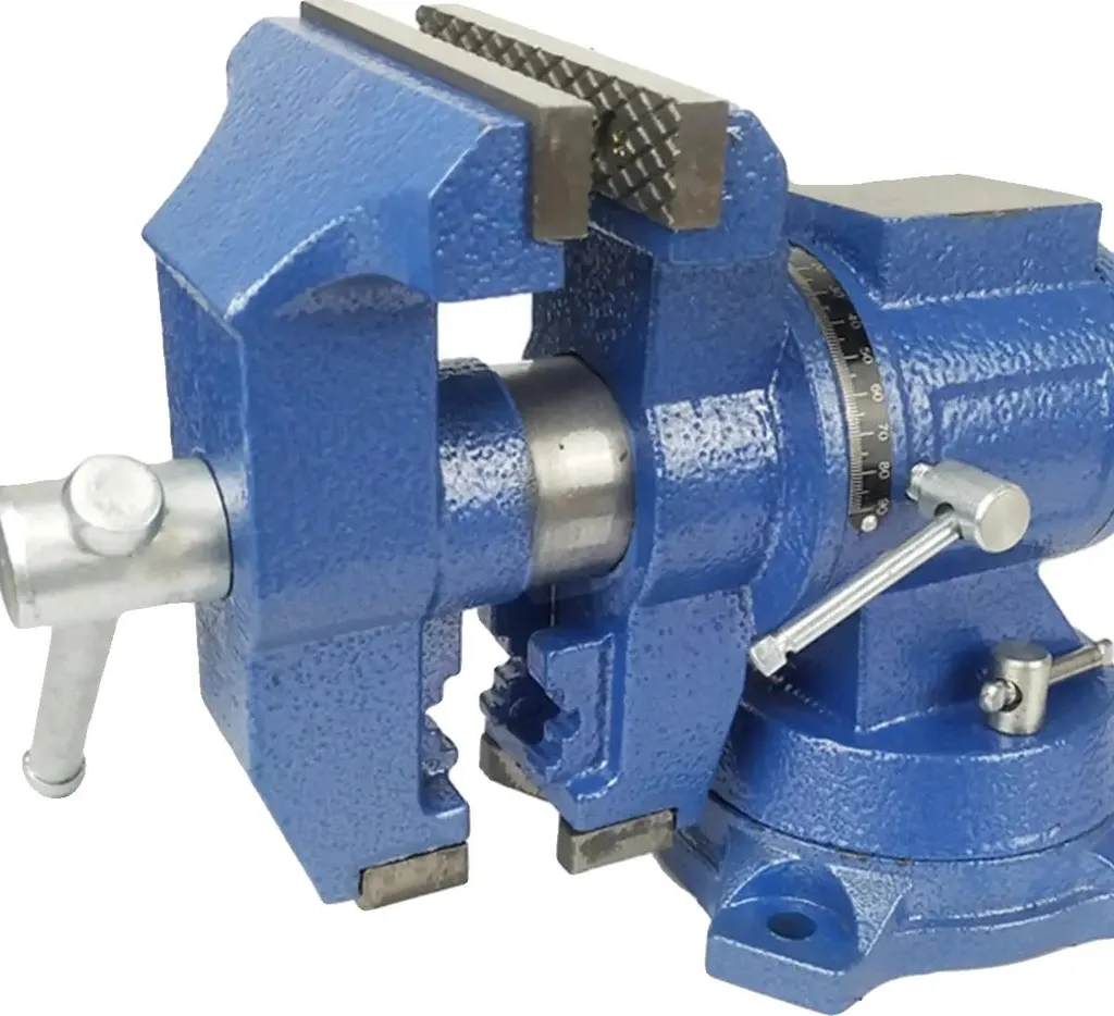 Serre-joint d'établi haute résistance rotatif 360° - Acier Bleu Foncé