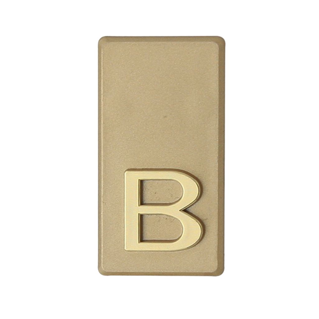 DOMINO Buchstabe Briefkasten Selbstklebend – B | 3D Türbuchstabe Aufkleber | Hausbuchstabe Klebend | Klebebuchstaben Wetterfest | Buchstaben zum...