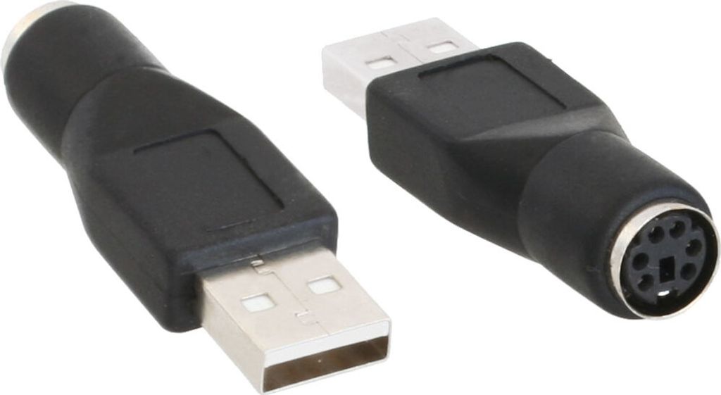 InLine® 33102K Adaptateur USB PS/2, USB prise A sur PS/2 Image du produit 
