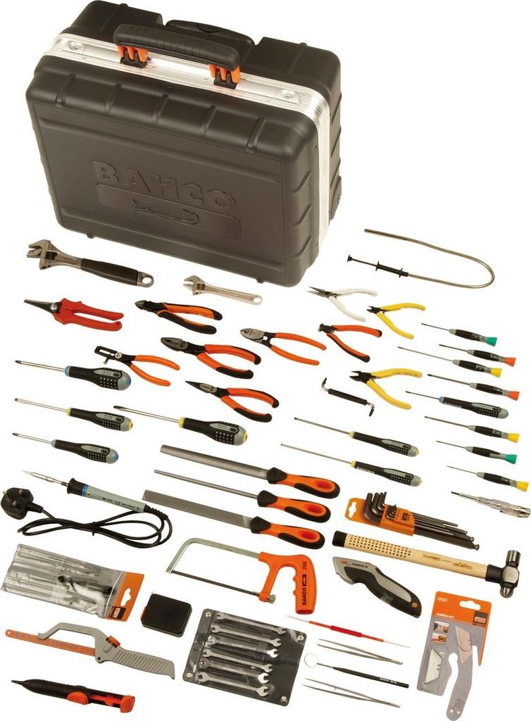 Bahco Elektronik-Werkzeugkoffer, 66-tlg., UK-Verschluss