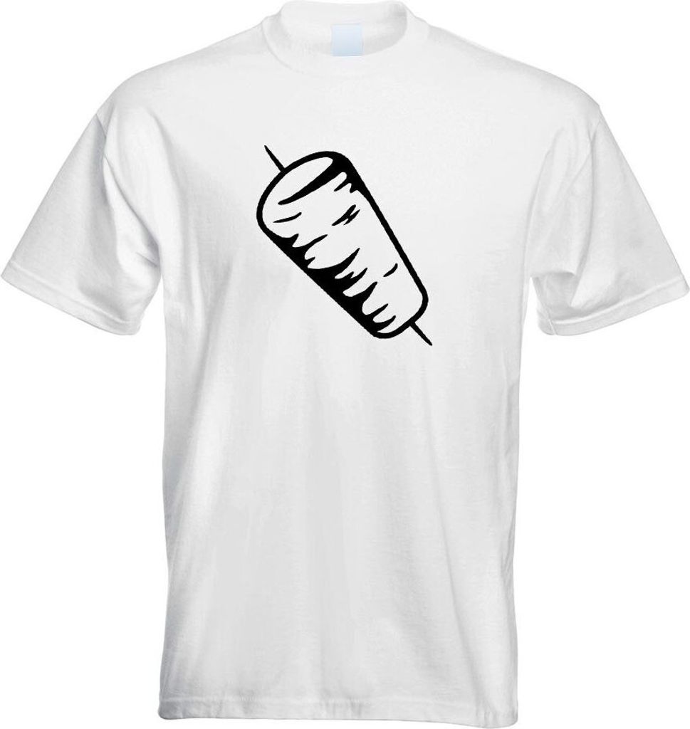 Kiwistar - T-Shirt - Weiss - Drehspieß - Döner Herren Funshirt Bedruckt Design Sprüche Spruch Motive - mit Motiv Bedruckt - Funshirt Design - Sp...
