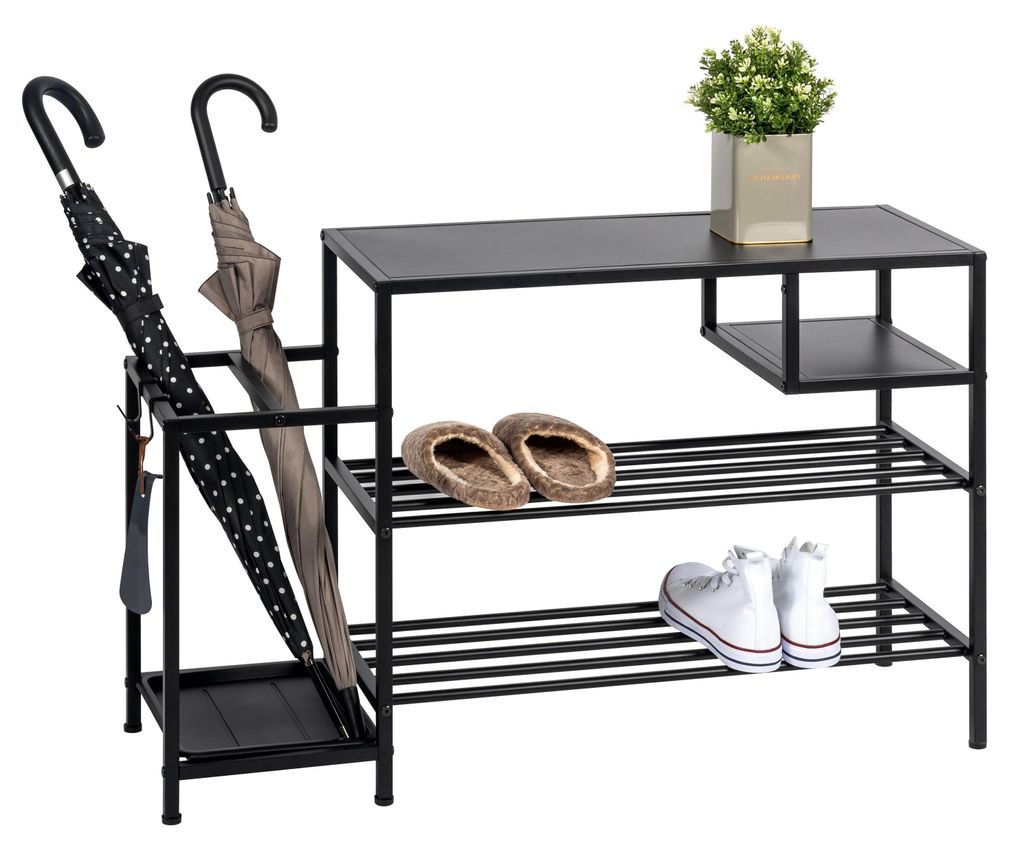eluno Schuhregal für ca. 6 Paar Schuhe, 4 Ablagen und Produktbild 