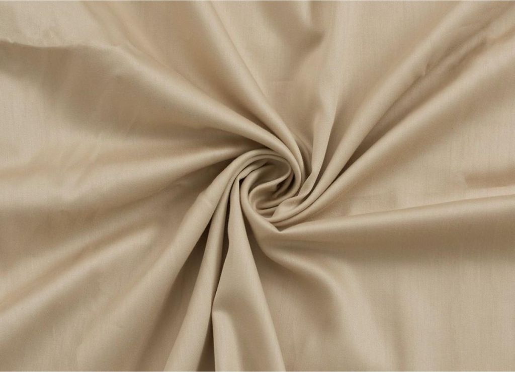 Satinbetttuch mit Gummizug 140x200cm beige