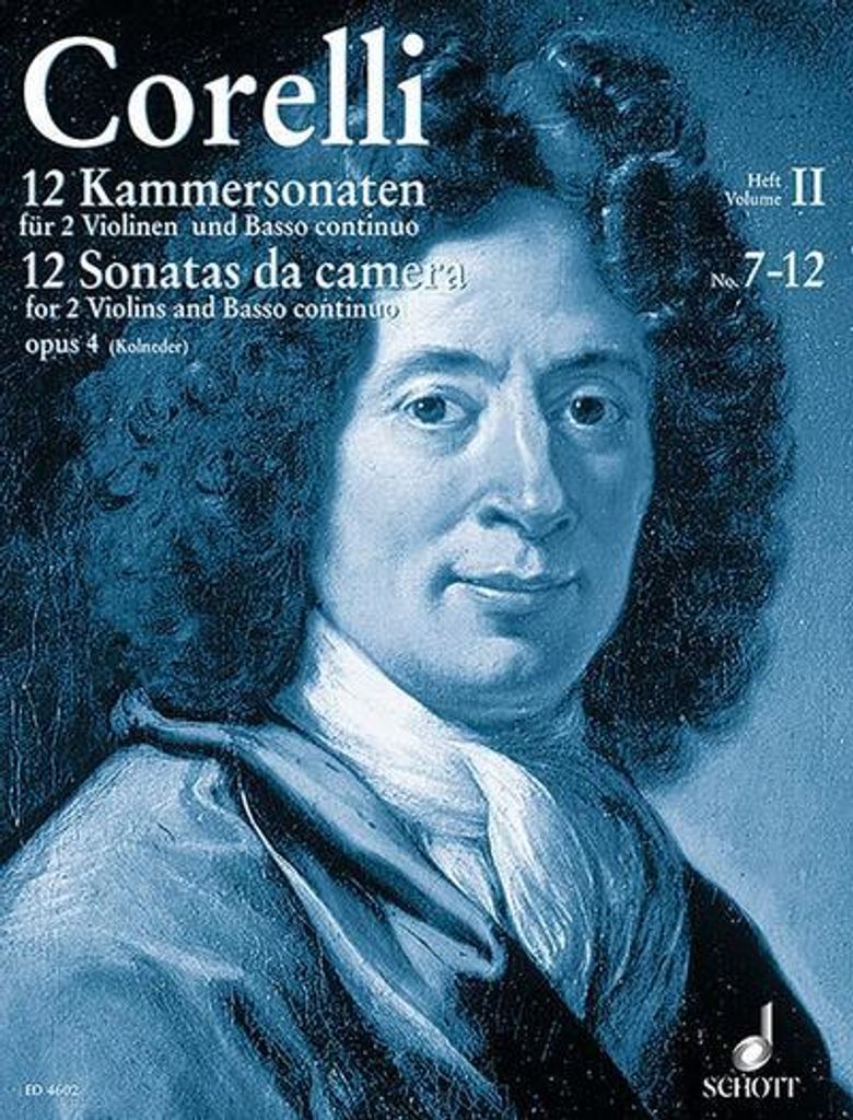 12 Kammersonaten op.4 Band 2 (7-12)für 2 Violinen und Bc