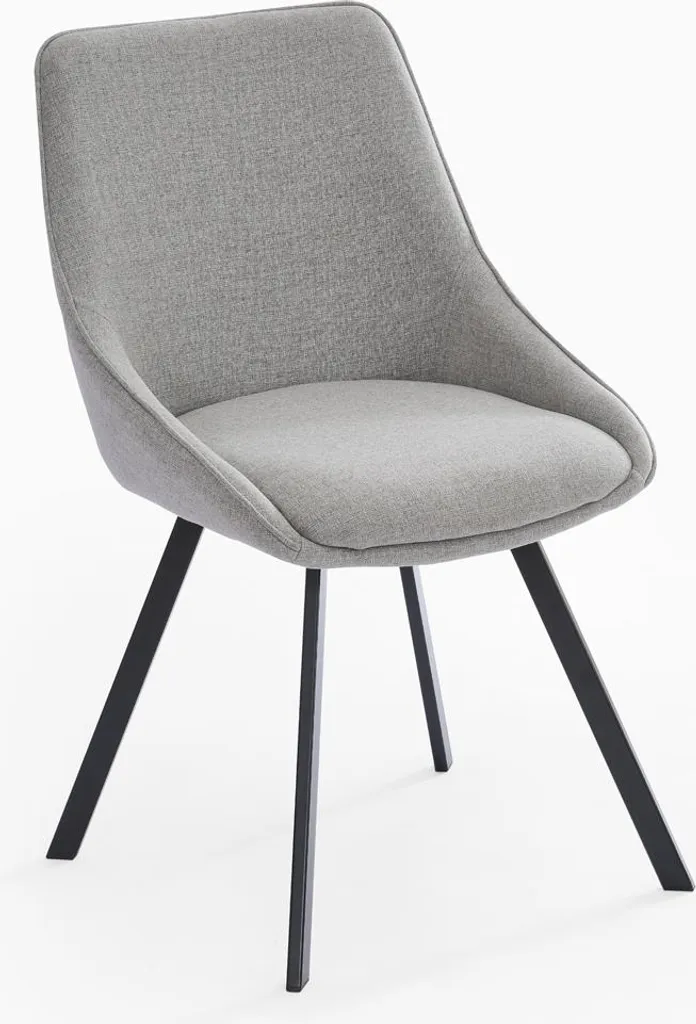 Chaise de repas pivotante Navya grise : confort et style pour séjour