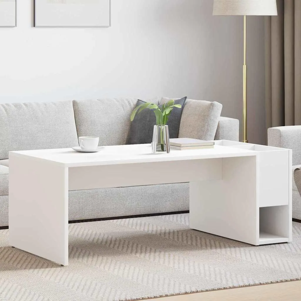 Tavolino da Caffè Maison Exclusive Bianco 101,5 cm - Design Minimal