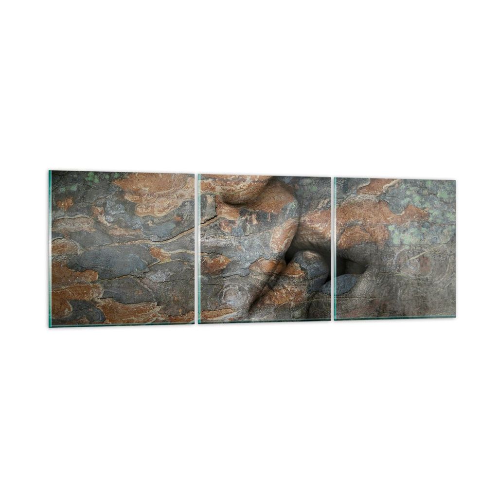 Bilder auf glas - Frau Mann Kuss Abstraktion - 150x50cm - Glasbilder - Wandbilder - Kunstdruck - zum Aufhängen bereit - Wanddekoration aus Glas - ...