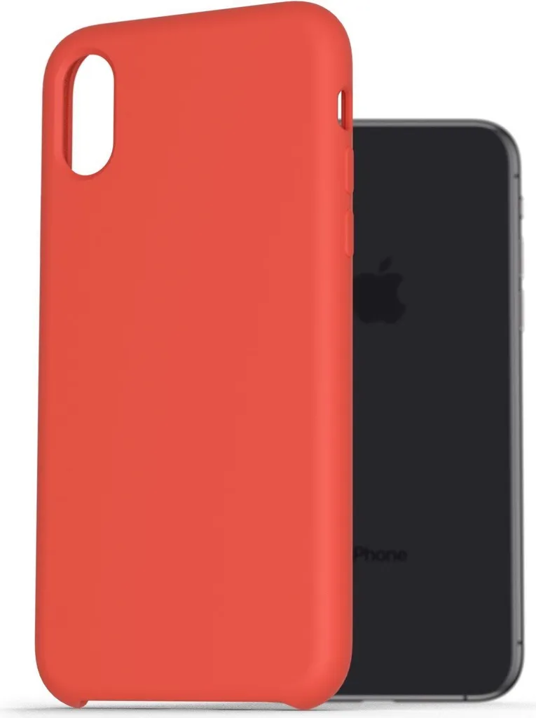 Étui iPhone X Xs rouge AlzaGuard silicone liquide anti-choc Premium