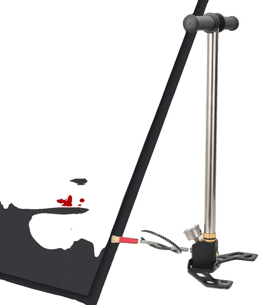 Pompe haute pression 4500 psi inox ergonomique pour réservoir d'air