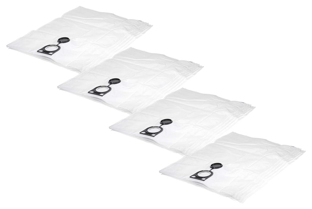vhbw 20x Staubbeutel kompatibel mit Bauhaus Herkules Inox 20 MS, Herkules 15 Staubsauger - 40cm x 27cm Weiß