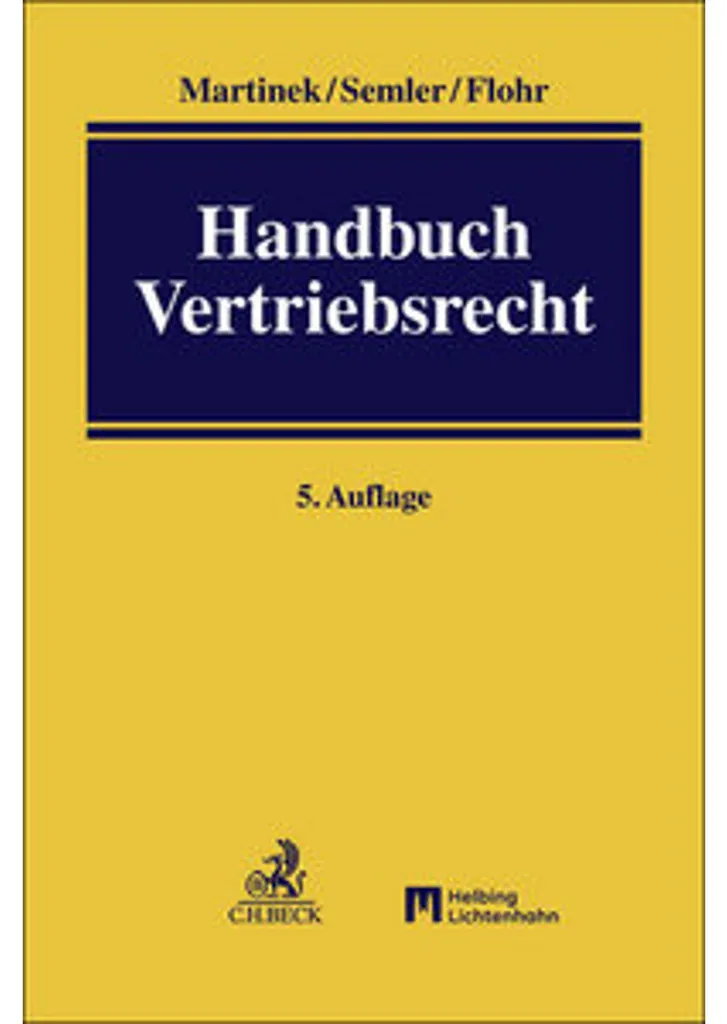 Manuel de droit commercial Handbuch Vertriebsrecht pour juristes