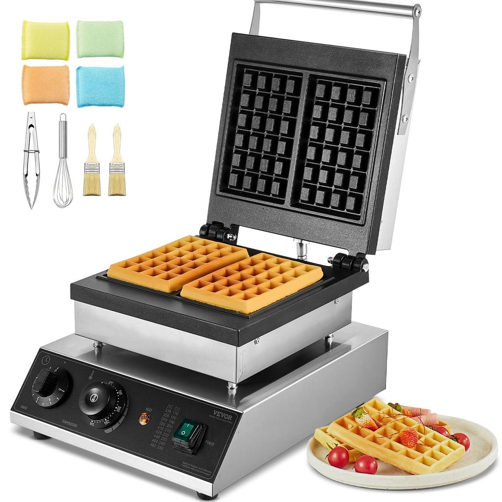 VEVOR commercieel wafelijzer, wafelmachine, 2000W, Productafbeelding 