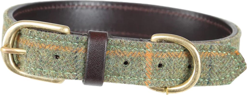 Digby & Fox - Hundehalsband, Kariert, Leder ER2223 (L - Neckline: 44 cm-52 cm) (Rot/Gelb/Blau)