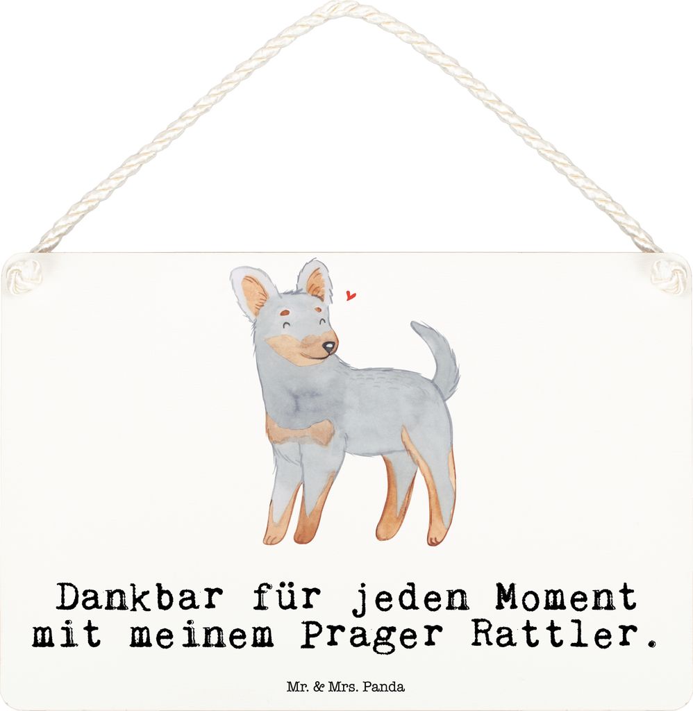 Mr. & Mrs. Panda Schild Prager Rattler Moment DIN A6 - Weiß - Geschenk, Pincher, Holzschild, Wandbild Holz, Türschild, kleine aufmerksamkeit, hol...