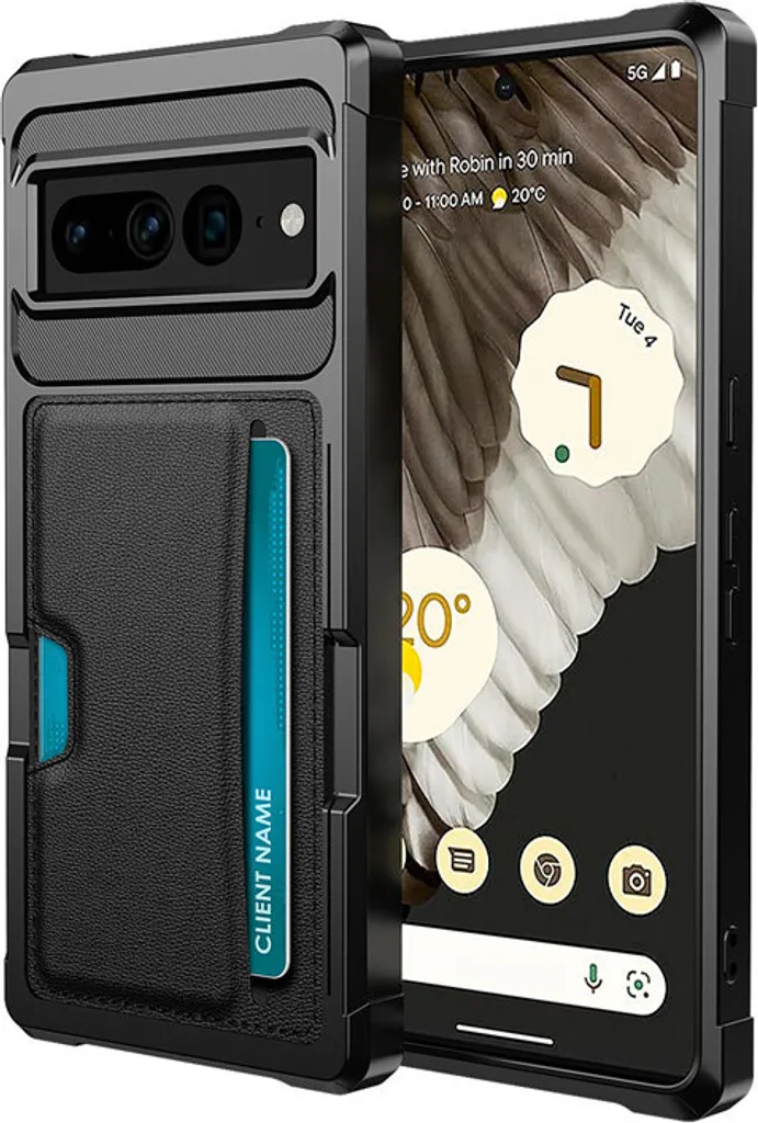 INF Elegante Custodia a Portafoglio Nera per Google Pixel 8 Pro